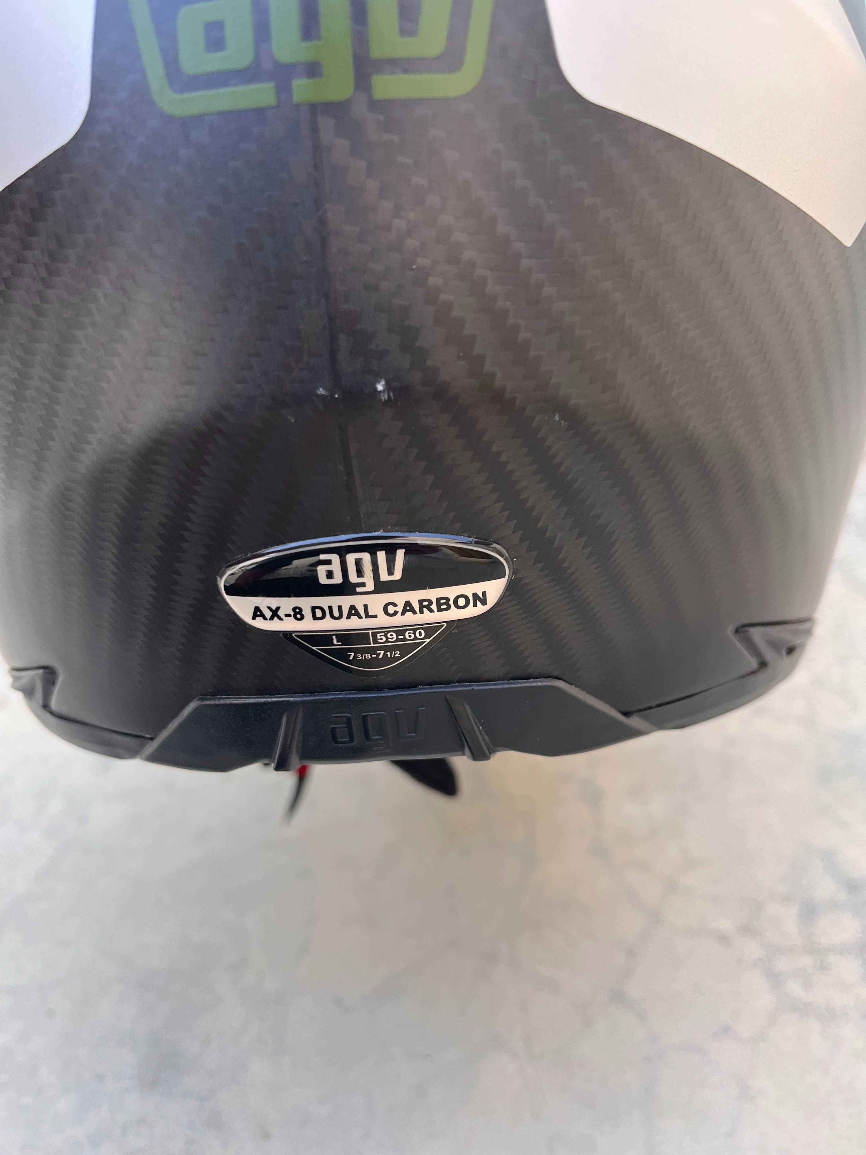 Capacete AGV AX-8 Dual Carbon - Tamanho L - 59/60 cm