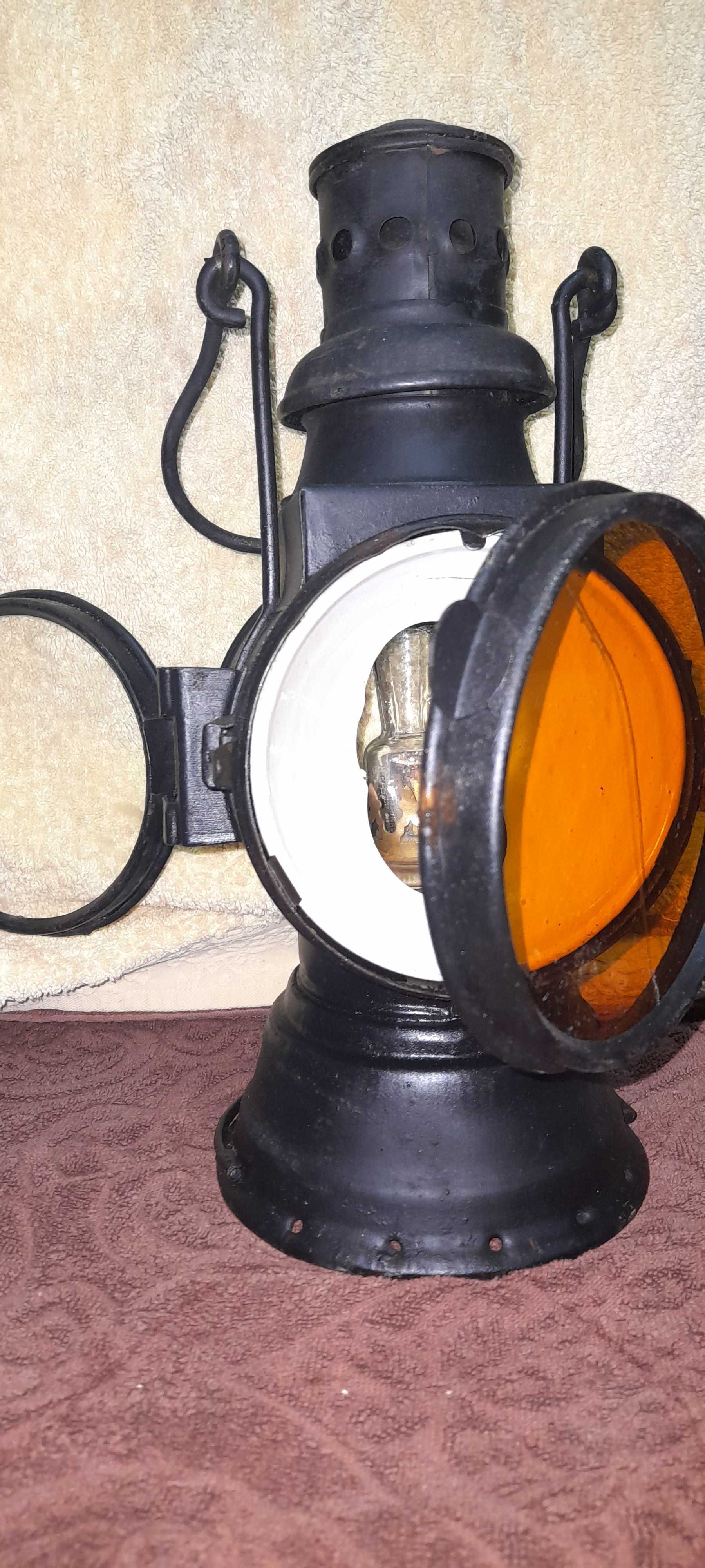 lampa kolejowa - oryginalnie zachowana - kompletna - SPRAWNA