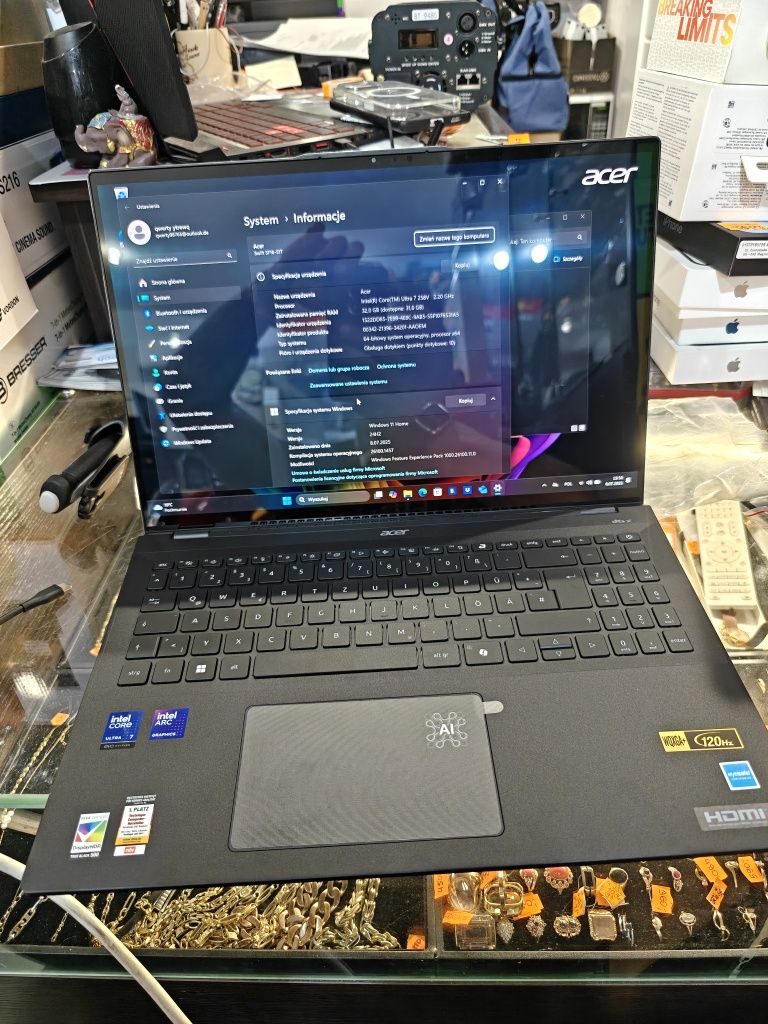 Acer Swift 16 AI SF16-51T-70HQ Ultra 7 32GB/1TB..Nowy gW.. PAT-KOM 
 C