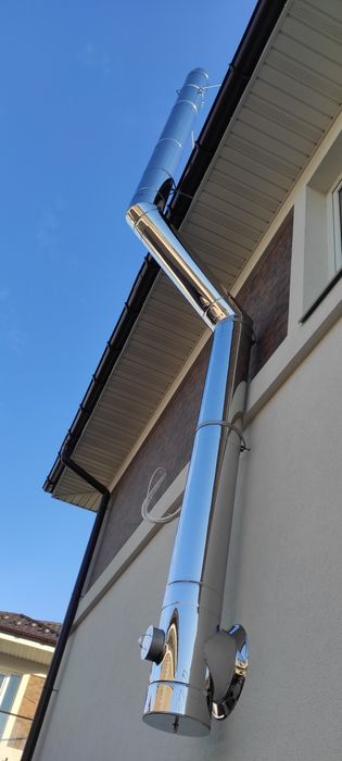 Дымоходы димохід Дымарів монтаж Установка. Утеплена труба