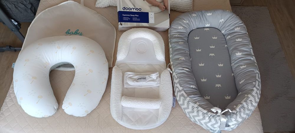 Kit Conforto para Mamã e Bebé – Almofadas e Ninho em Ótimo Estado