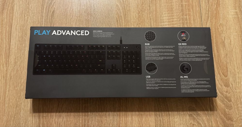 Klawiatura mechaniczna Logitech G512 Carbon GX Red Linear Czarny