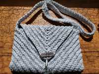 Nowa torebka wykonana ze sznurka bawełnianego. Handmade