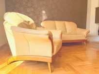 zestaw wypoczynkowy ze skóry Kler  ,sofa + 2 fotele
