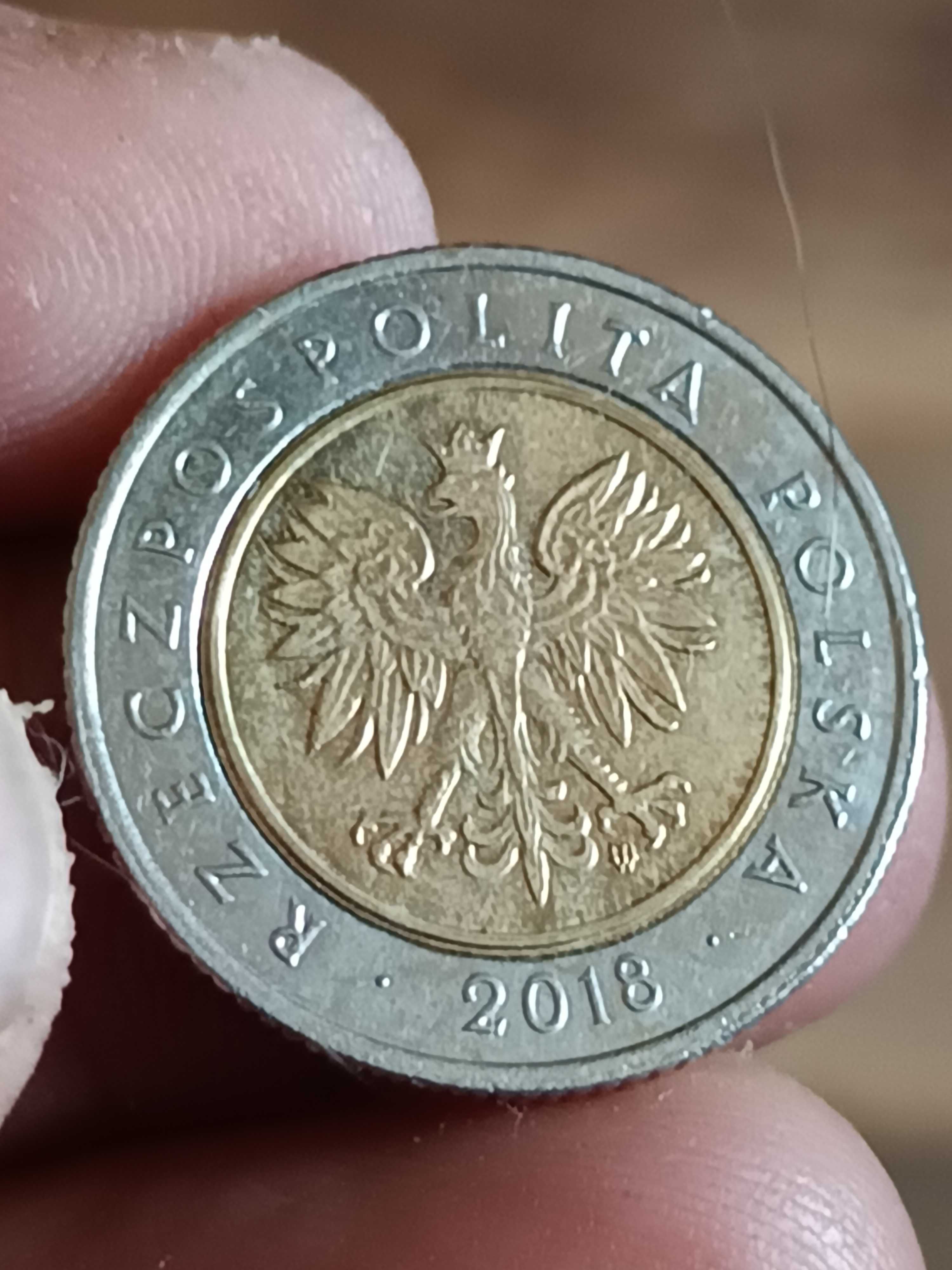 Sprzedam monete 5 zloty 2018 r