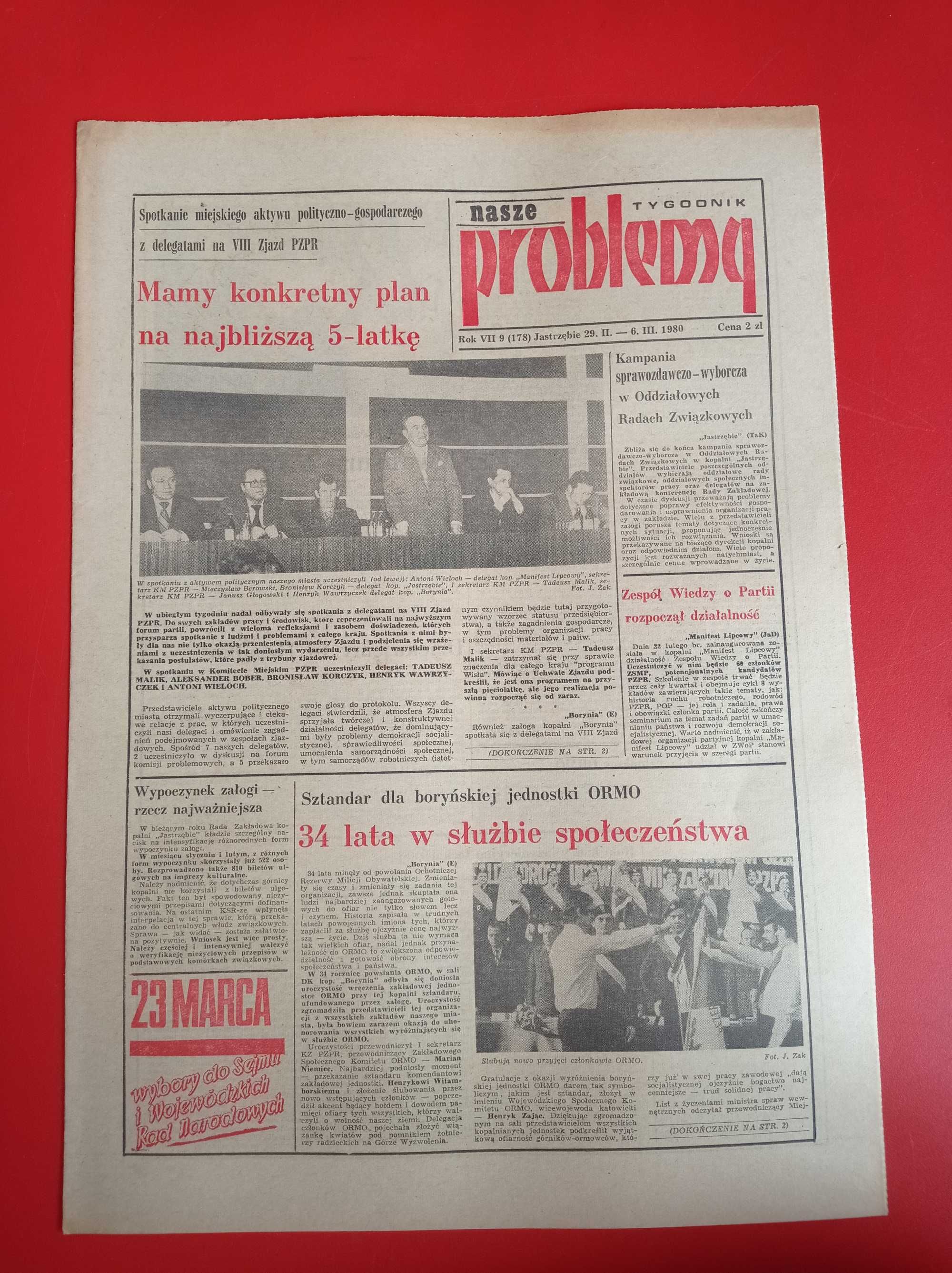Nasze problemy, Jastrzębie, nr 9, 29 lutego - 6 marca 1980