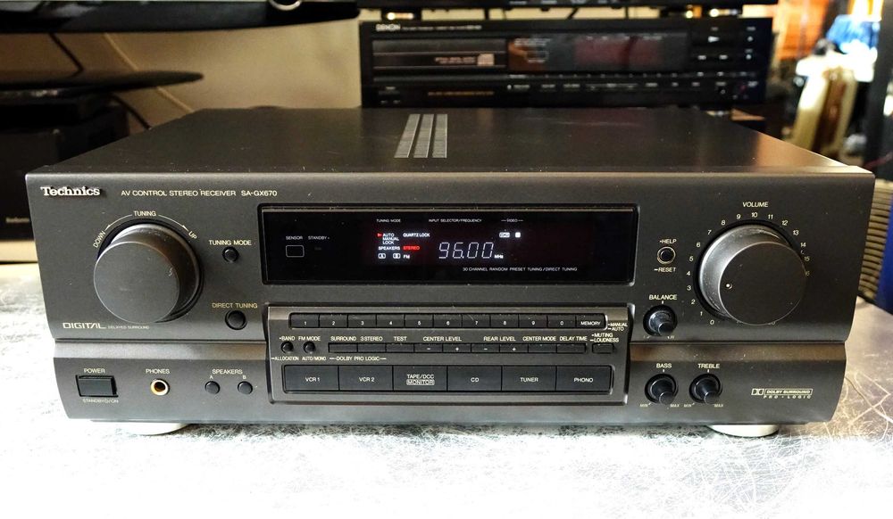 Amplituner 5.0 TECHNICS SA GX 670, moc 150W-gabinet!
