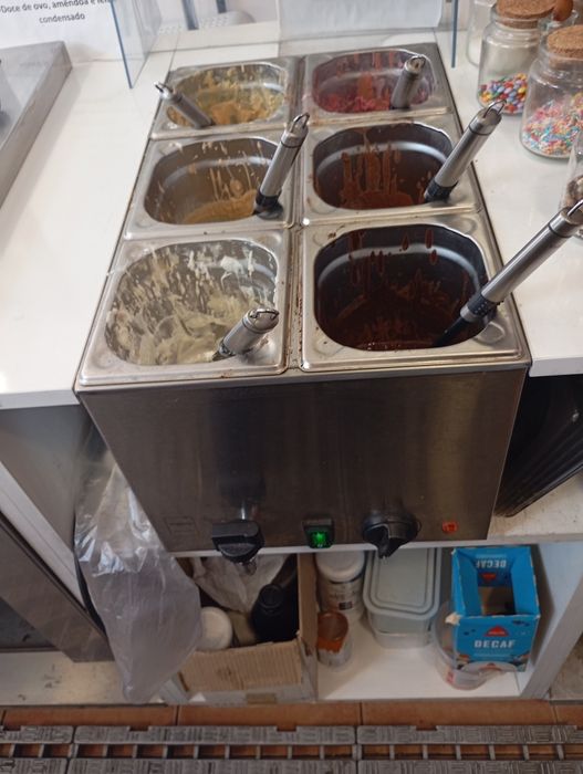 Cuba de inox "banho-maria" para chocolates