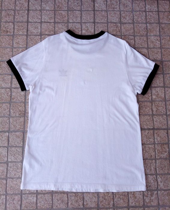 T-shirt Adidas Branca e Preta Unissexo Nova