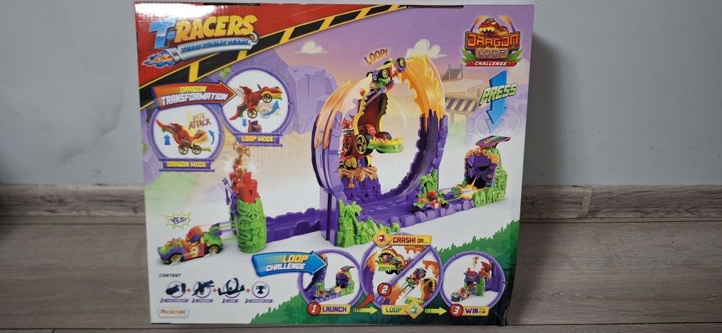 T-Racers Dragon Loop Zestaw z wyrzutnią Magic Box