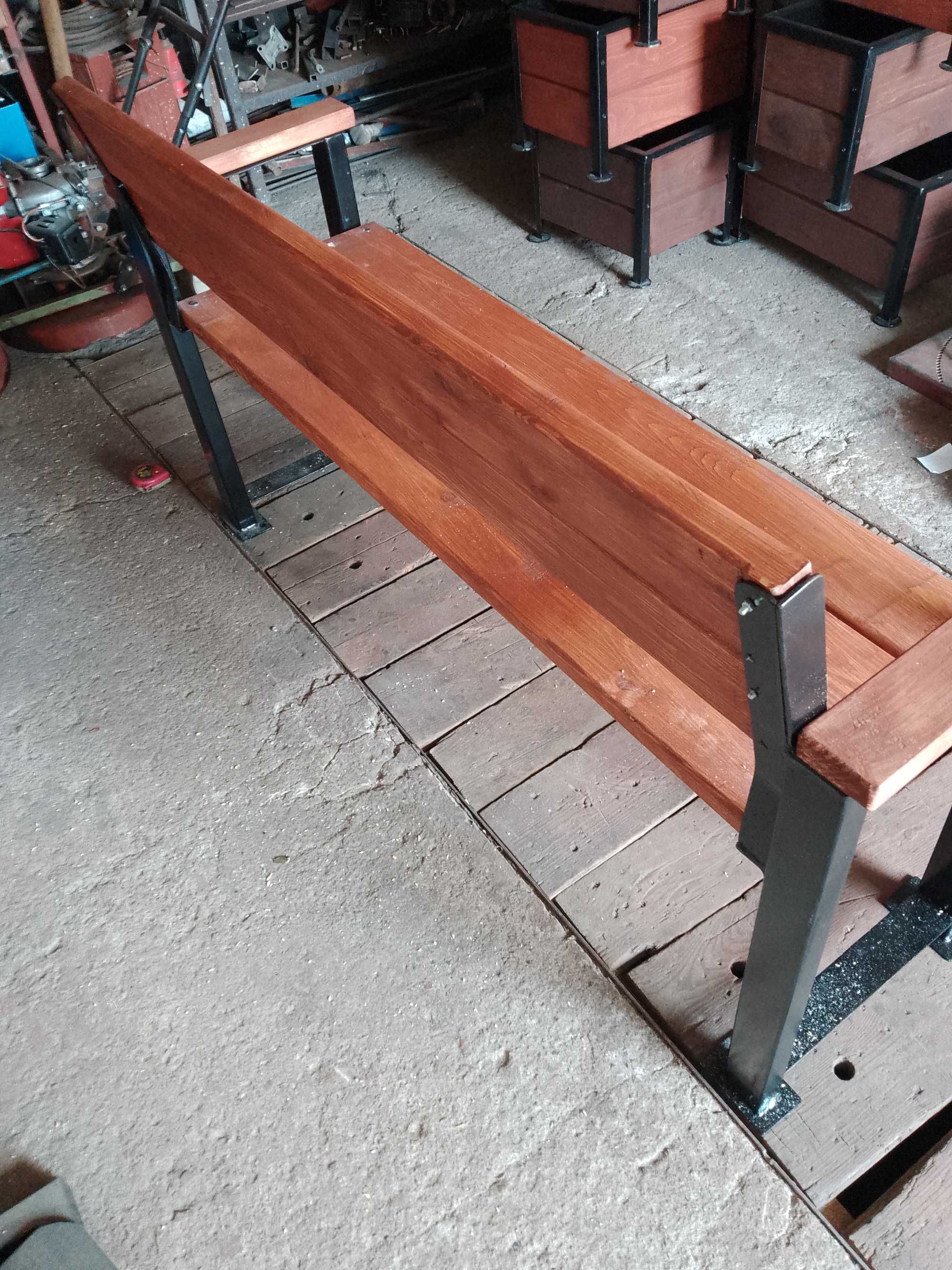 Ławka metalowo-drewniana 1,60m - Nowa