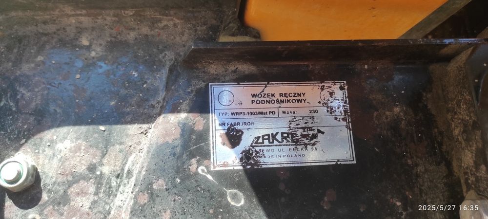 Wózek paletowy masztowy Zakrem WRP3-1003