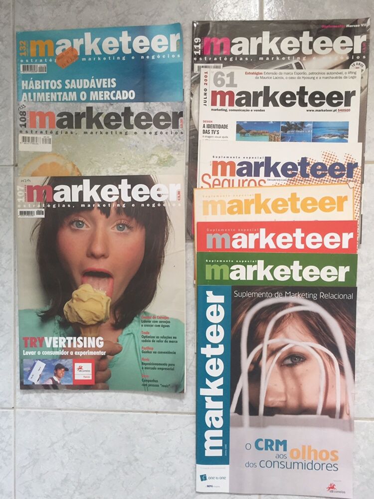 Lote de Revistas Marketeer antigas