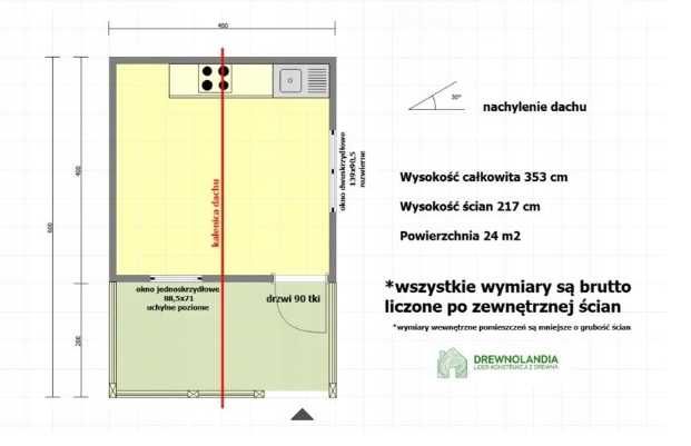 Domek ogrodowy Drewnolandia 600 x 400 cm