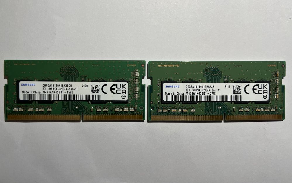 Оперативна памʼять RAM SAMSUNG 16 gb, 8 gb x 2, 3200