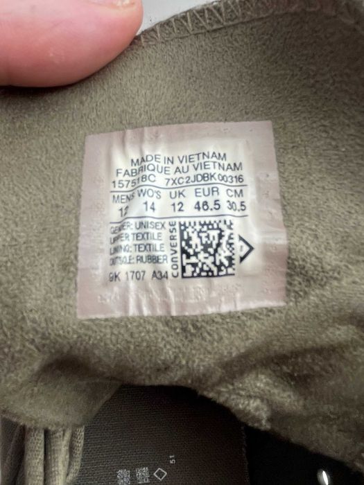 Converse All Star Cordura Green / 46,5