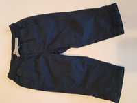 H&M spodnie chinosy ocieplane rozm.68, granatowe