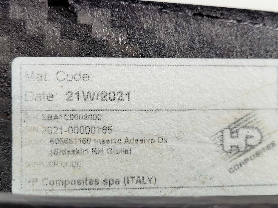 Alfa Romeo Giulia QV GTAm - Listwa progowa, Próg, Side Skirt - Carbon