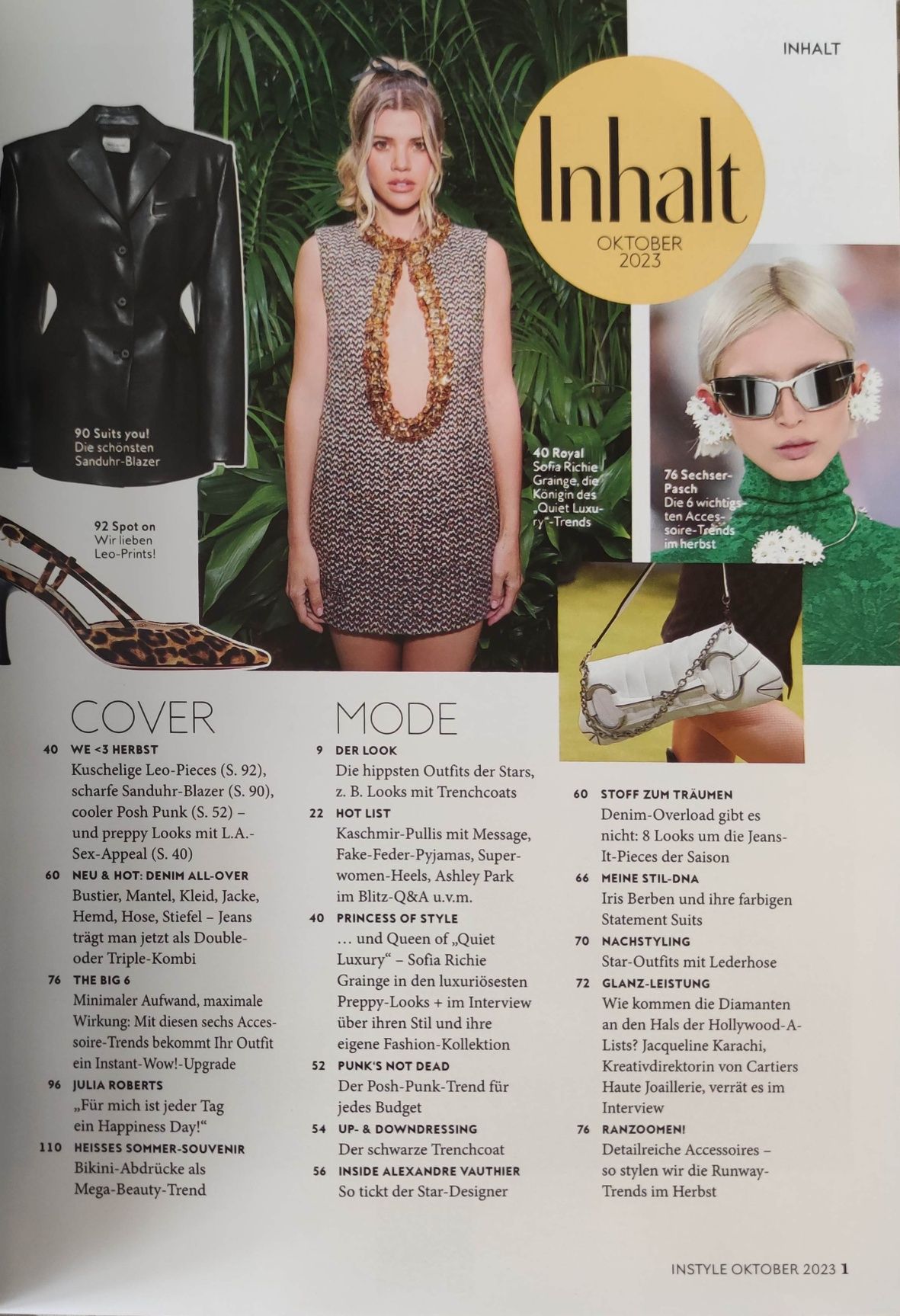 In Style DE Julia Roberts 10/23 uroda, moda jesień, gwiazdy plotki życ