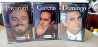 Cassetes  tenores Pavarotti Carreras Plácido Domingo-novas seladas