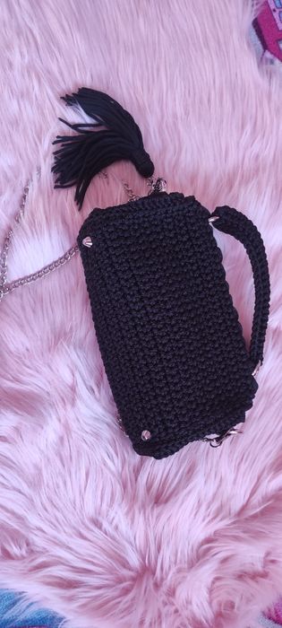 Torebka handmade czarna nowa
