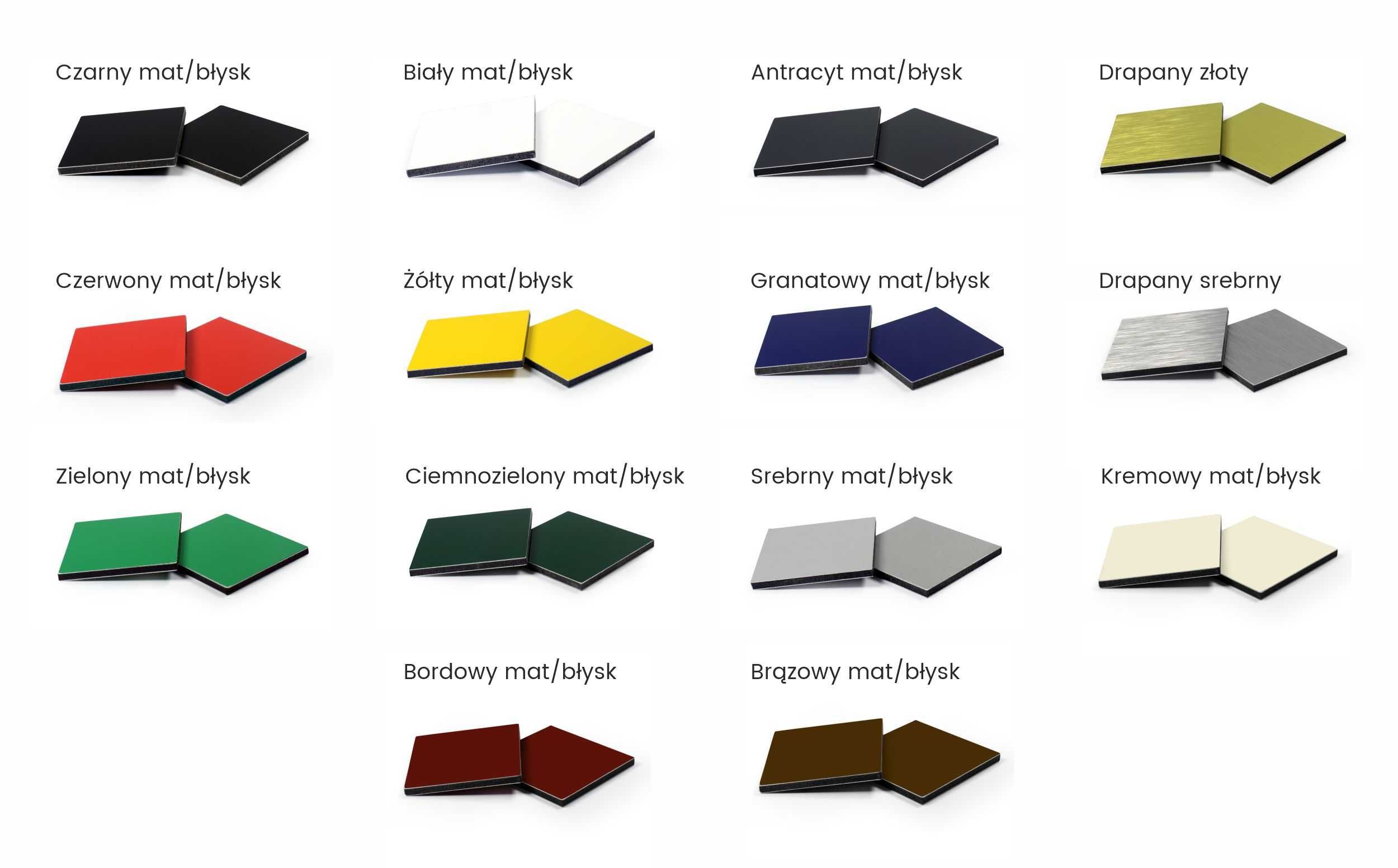 Dibond tubond tibond płyty kompozytowe 3mm zielony na wymiar