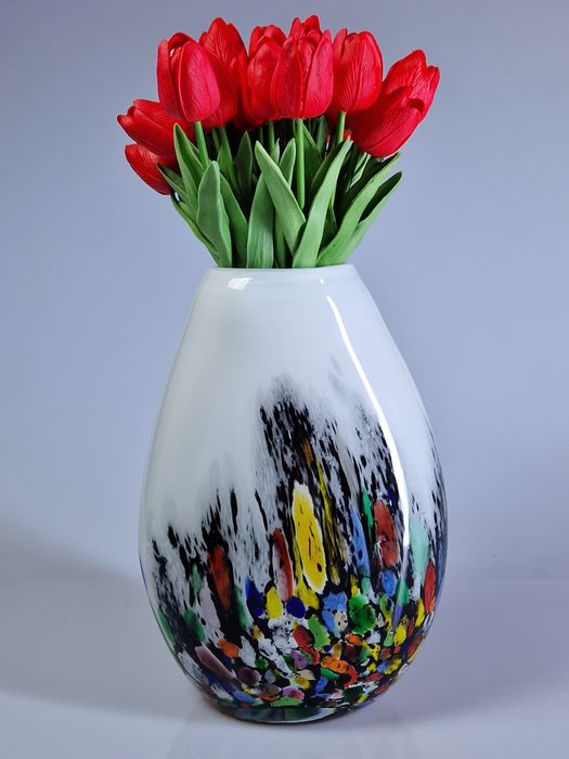 Zestaw szklany wazon I ślimaczek