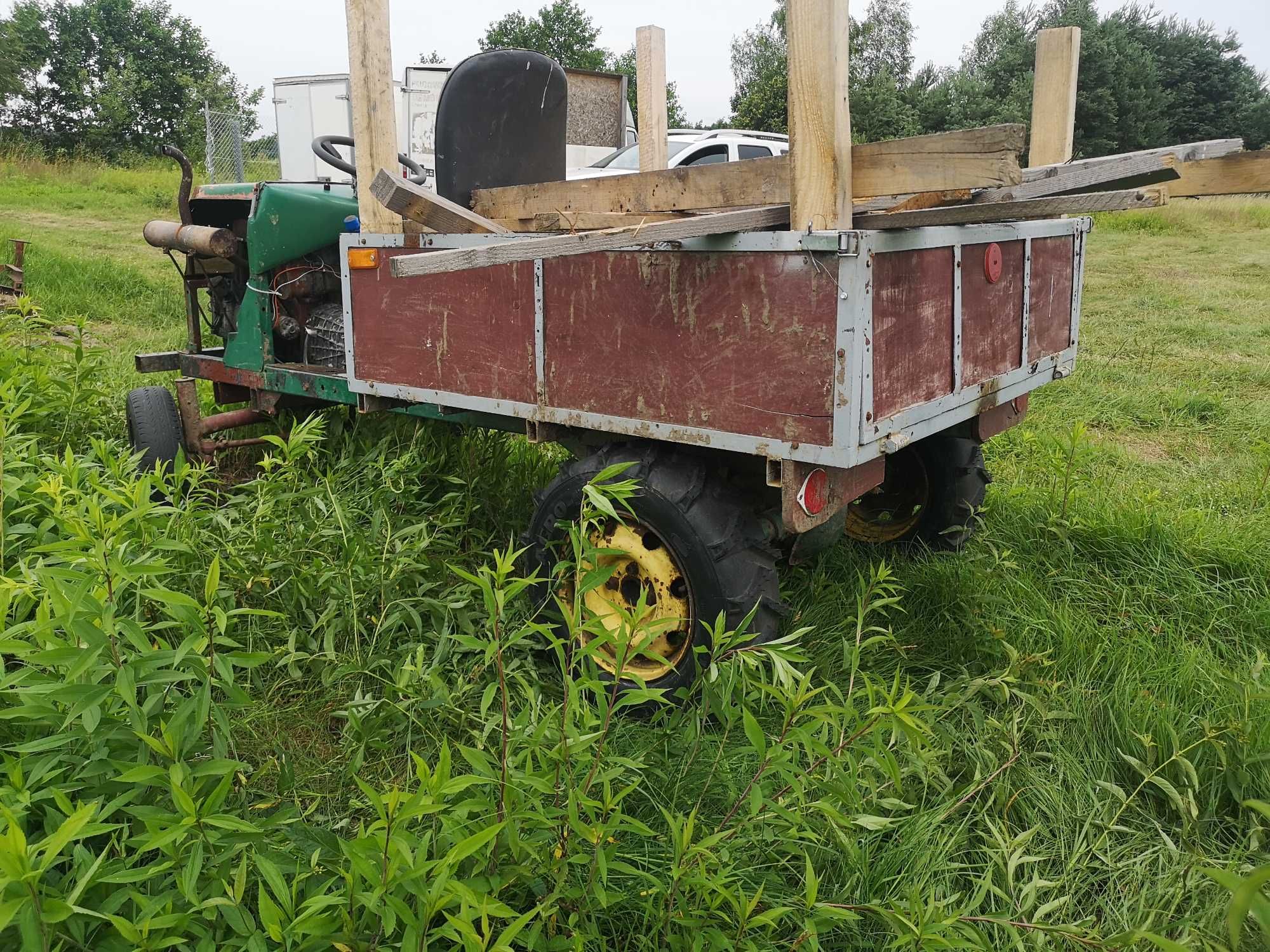 Traktorek papaj wodzidło ogrodnicze SAM silnik Maluch fiat 126 traktor