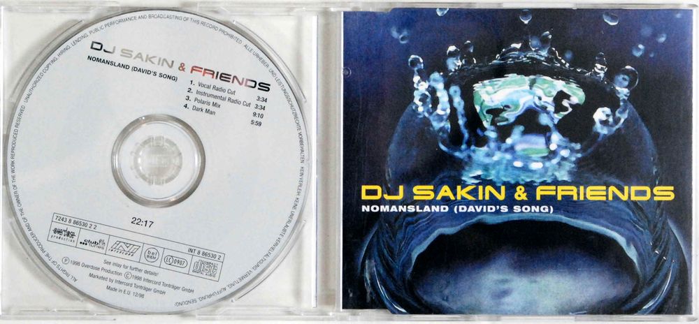 (CD) DJ Sakin & Friends - Nomansland (David's Song)