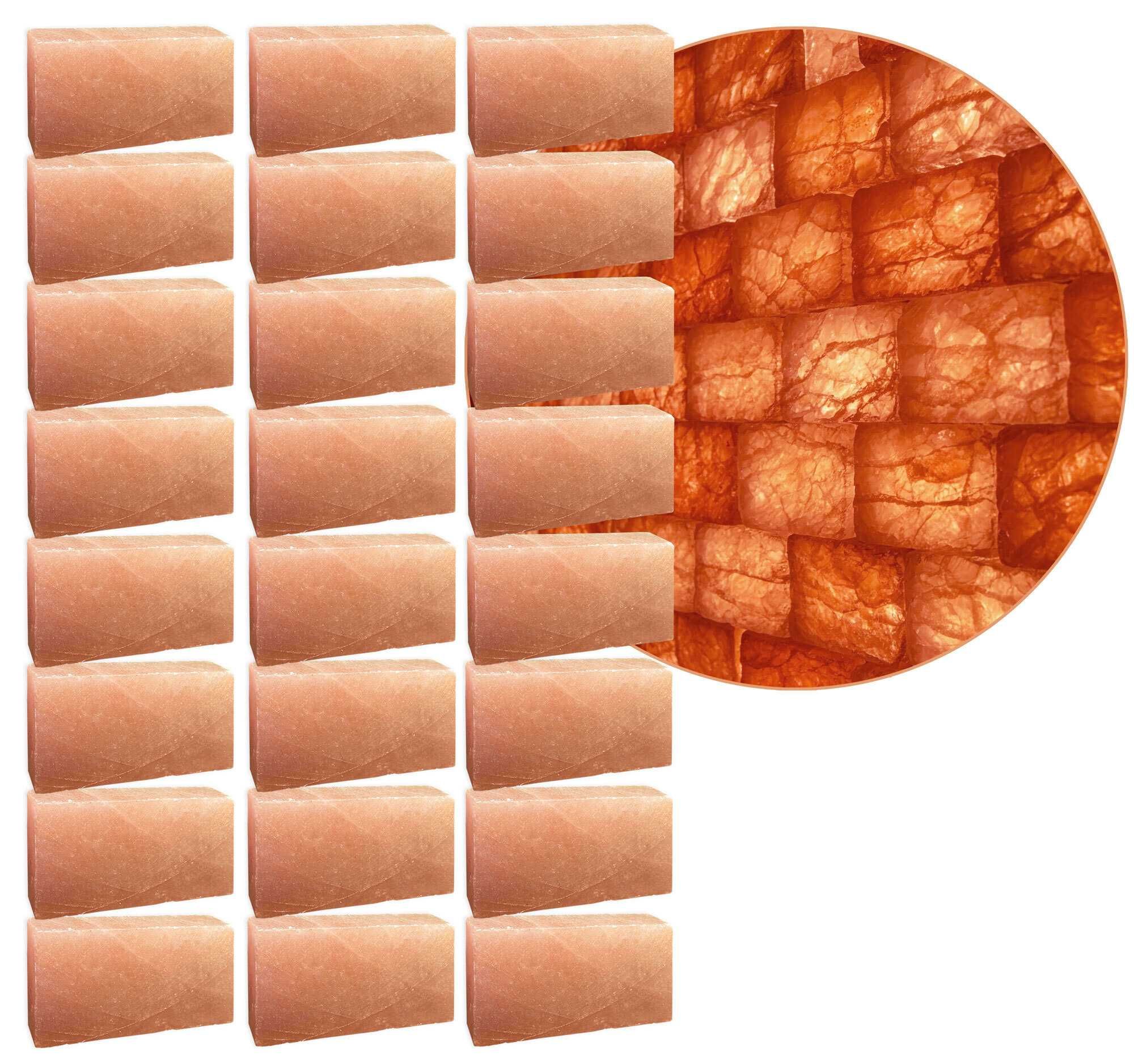 ZESTAW 24 SZTUK cegła solna 20x10x2,5 blok do groty solnej sauny