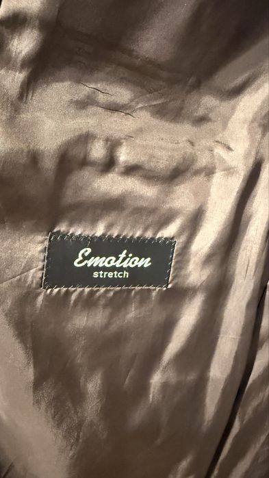 Męska marynarka w paski grafit braz XXL