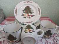 Фарфоровые тарелки, кружки Cristmas tree, Vitromaster