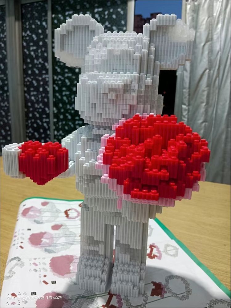 Лего bearbrick з підсвіткою, lego, подарунок на день закоханих