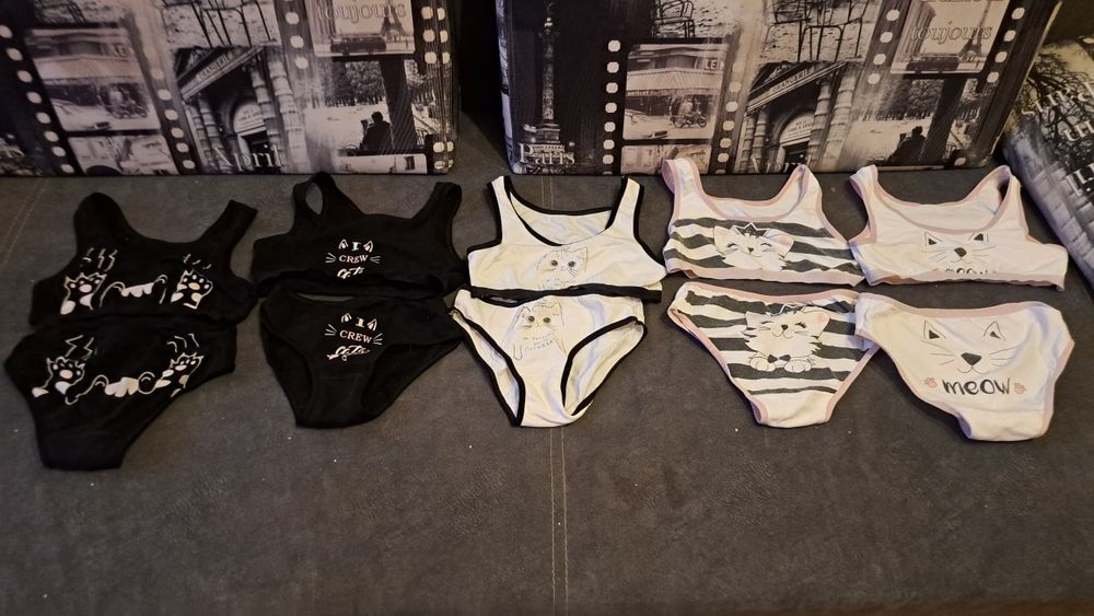 5 Kompletów Bielizny dla dziewczynki roz.140/146