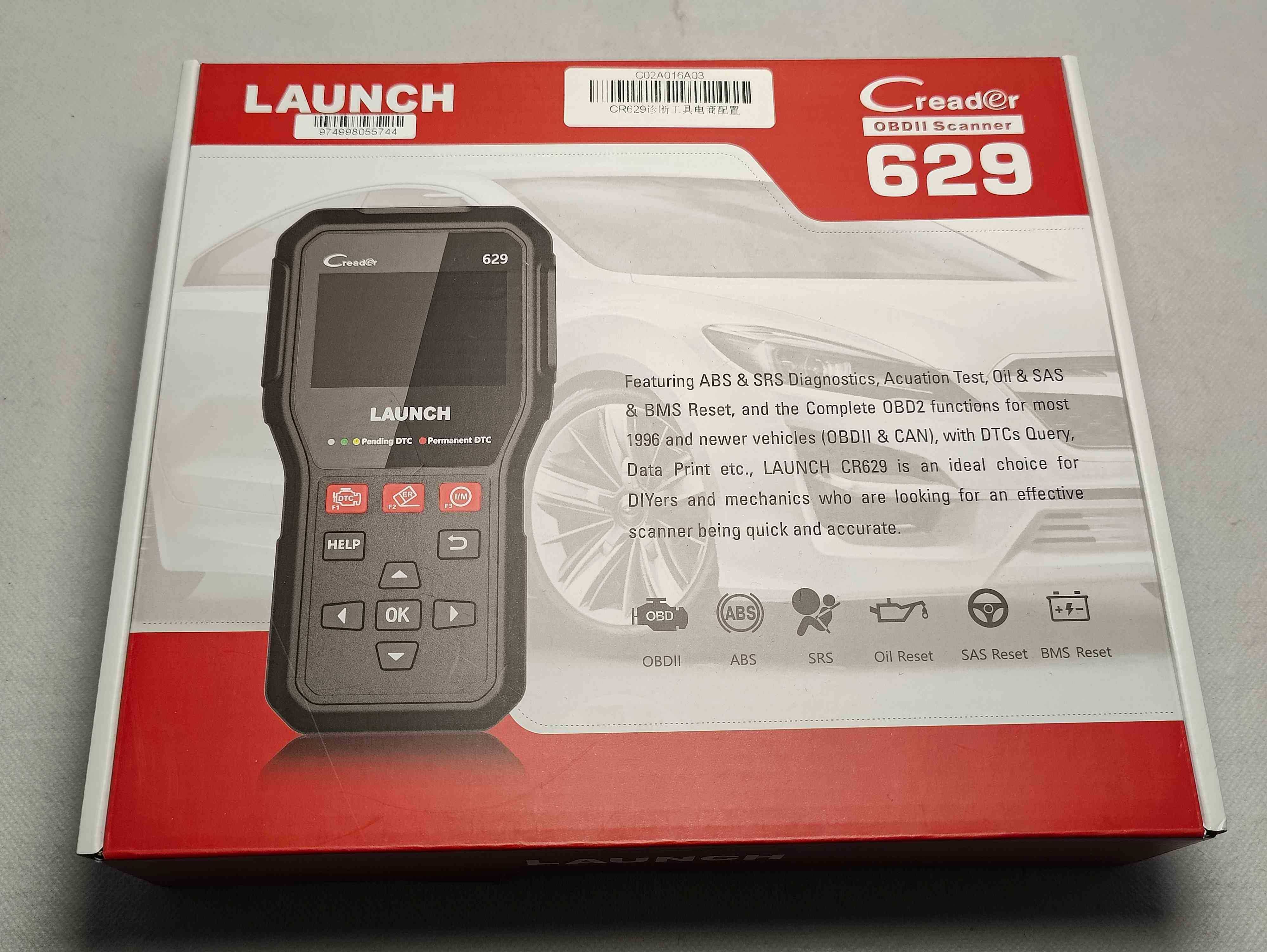 Máquina diagnóstico Leitor OBD 2 Launch Creader CR629