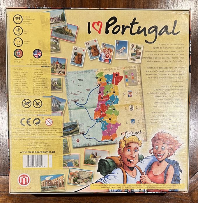 Jogo de tabuleiro “I love Portugal”