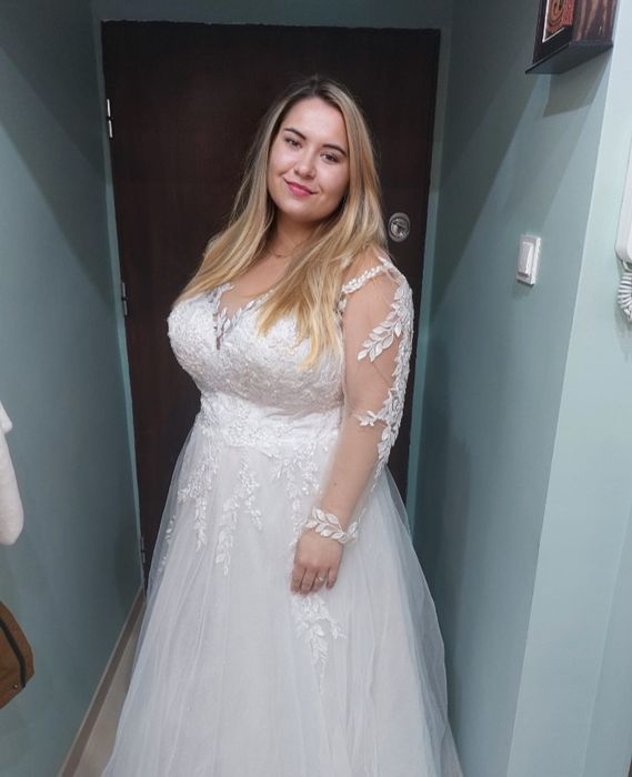 Suknia ślubna biała księżniczka princessa