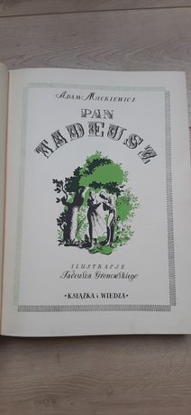 Książka album Pan Tadeusz wyd. 1950 r. z ilustracjami T. Gronowskiego