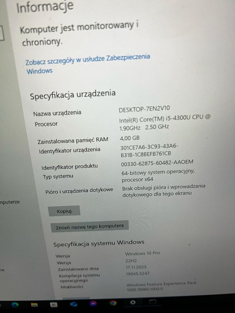 Laptop Microsoft surface pro 3 i5 8gb 128 SSD ładowarka+pudełko