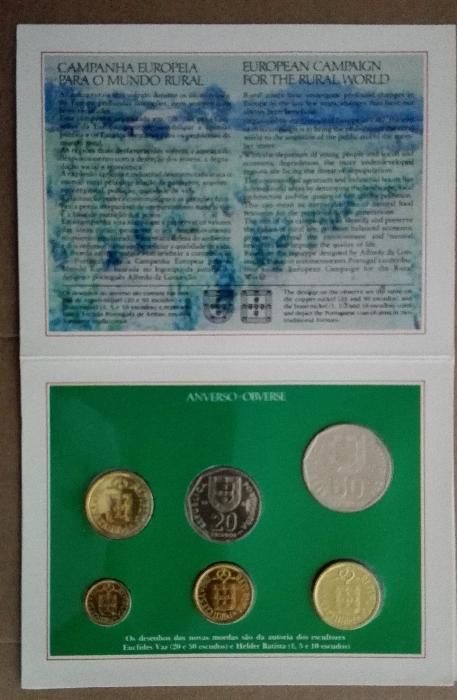 1987 - Moedas correntes brilhantes não circuladas - 1987