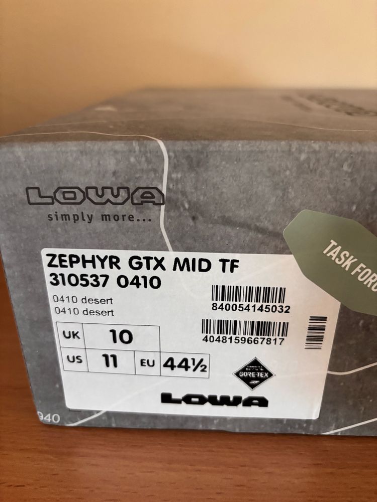 44,5 Buty Lowa Zephyr GTX Mid Gore-Tex Desert NOWE
