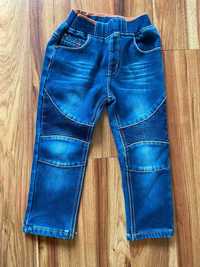 98 104 jeans z przeszyciami na gumce wygodne chlopak spodnie