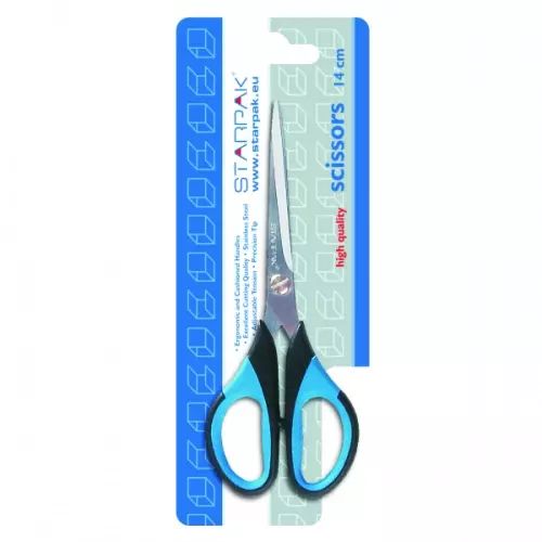 Nożyczki z gumowymi rączkami. Starpak