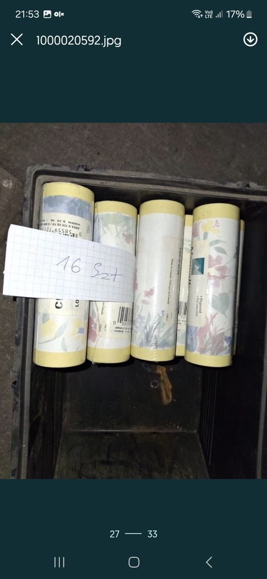 Tapeta dekoracyjna, pasek, 54szt.