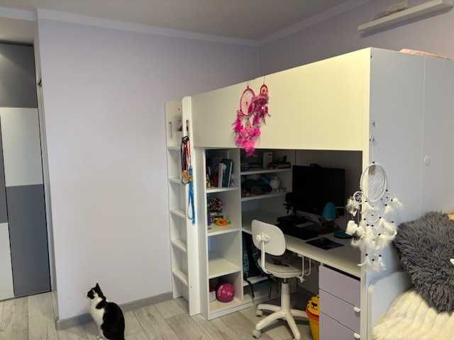 Łóżko na antresoli 90x200 cm IKEA SMÅSTAD