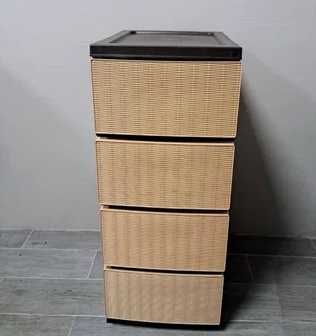 Комод Ротанг пластиковий 4 яруси R-Plastic 86.5×44.5×34.5 см