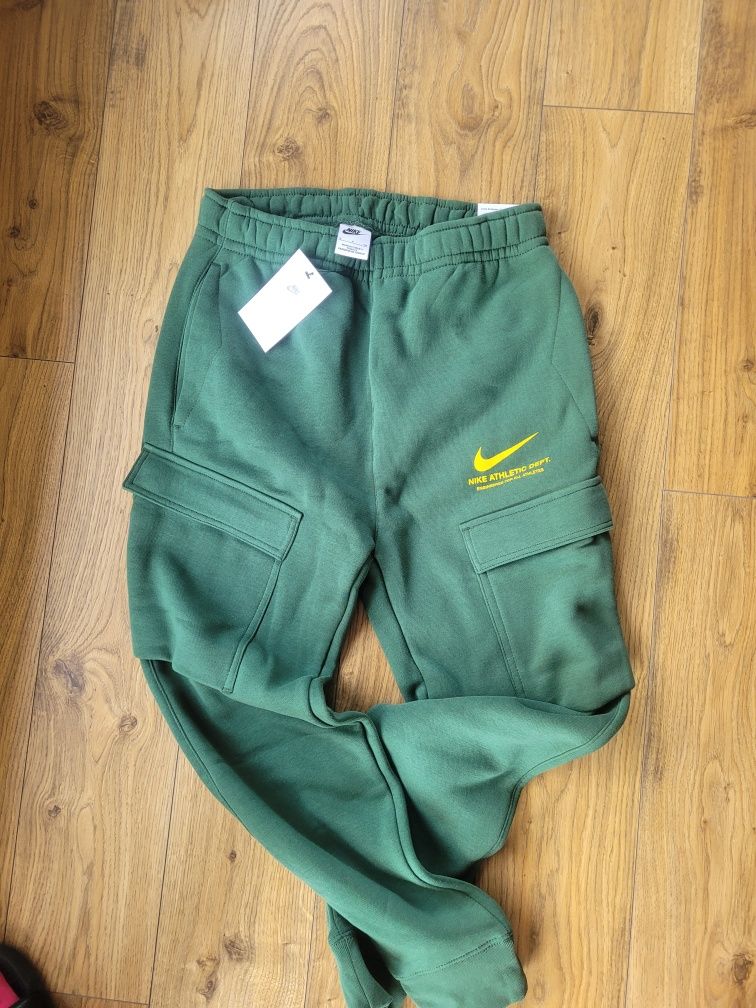 Spodnie dresowe męskie/damskie Nike S ciemna zieleń