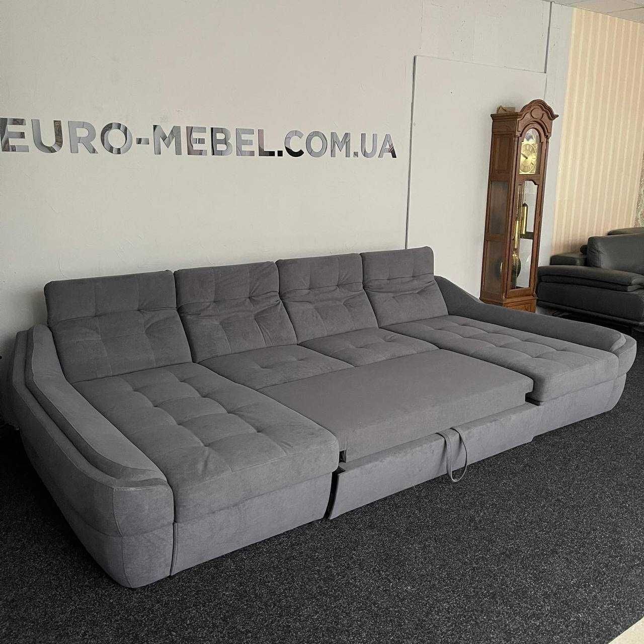 Новий розкладний диван в тканині п-подібної форми
