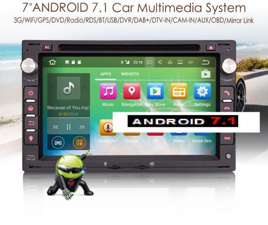 Auto Rádio 2 Din Android 14 Ibiza Polo Passat Golf Leon