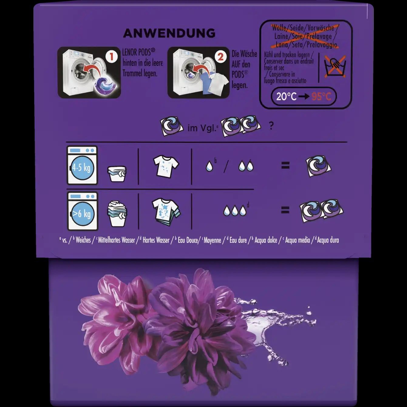 Kapsułki do prania Lenor Amethyst color 3x15 sztuk z Niemiec